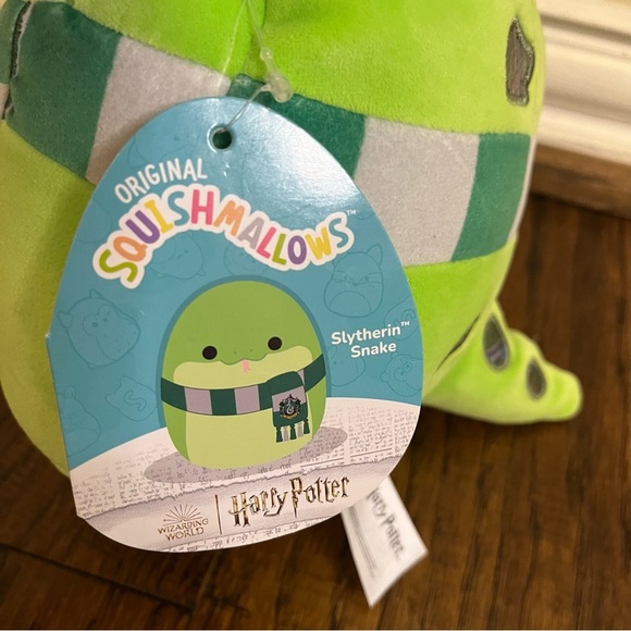 Harry Potter Slytherin Snake Squishmallow Green Plush Toy - Picture 5 of 6